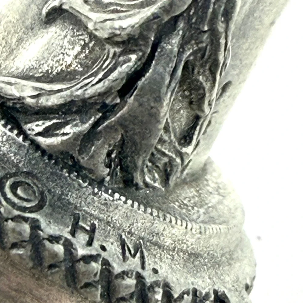 Vintage Pewter Horse Head Wine Bottle Stopper 1995 Silver Equestrian Excellent